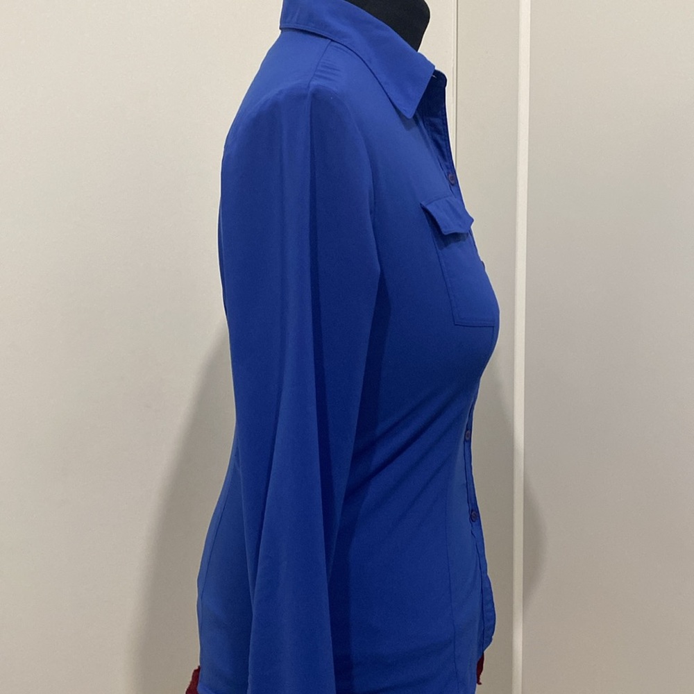 Express Long Sleeve Button Up Collared Stretch Sh… - image 5